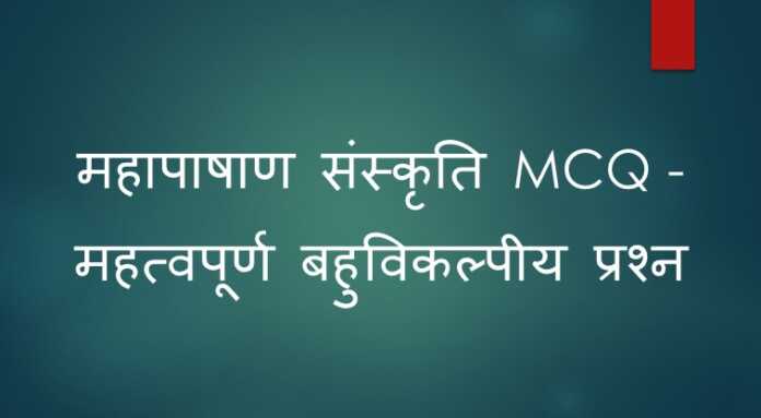 महापाषाण संस्कृति MCQ - www.bharatkaitihas.com